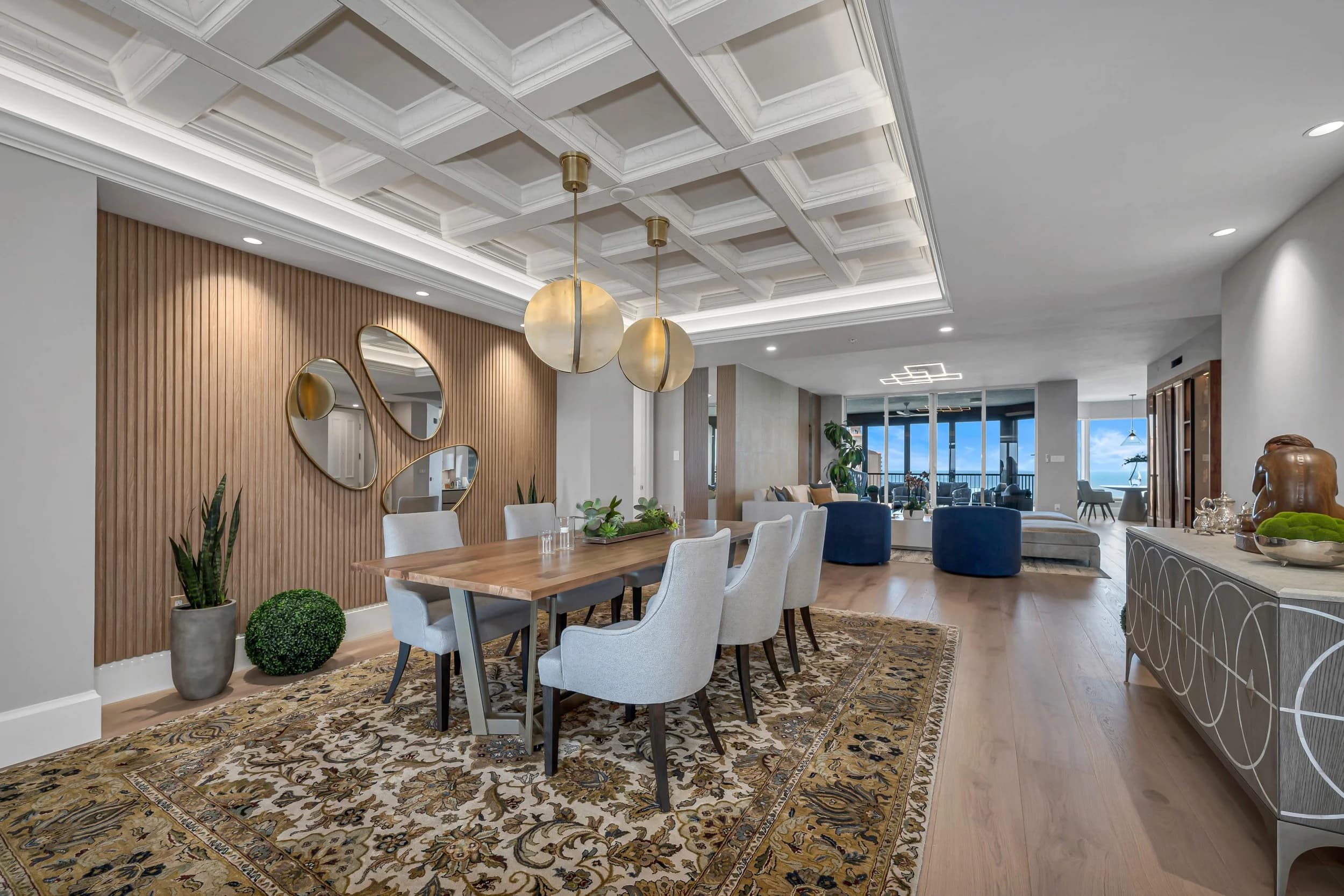 Bay Colony dining room — ProFloors Naples whole-home install
