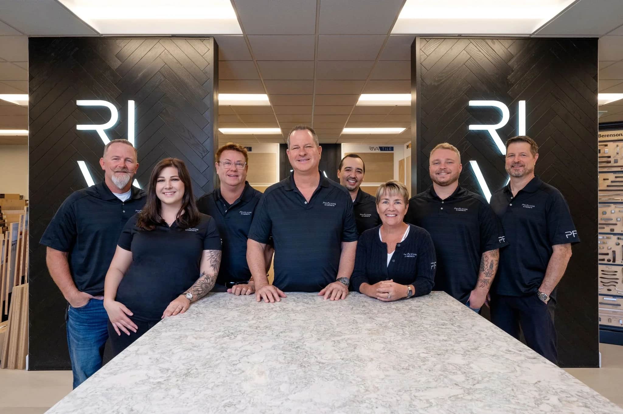 The ProFloors family team together at the Naples showroom